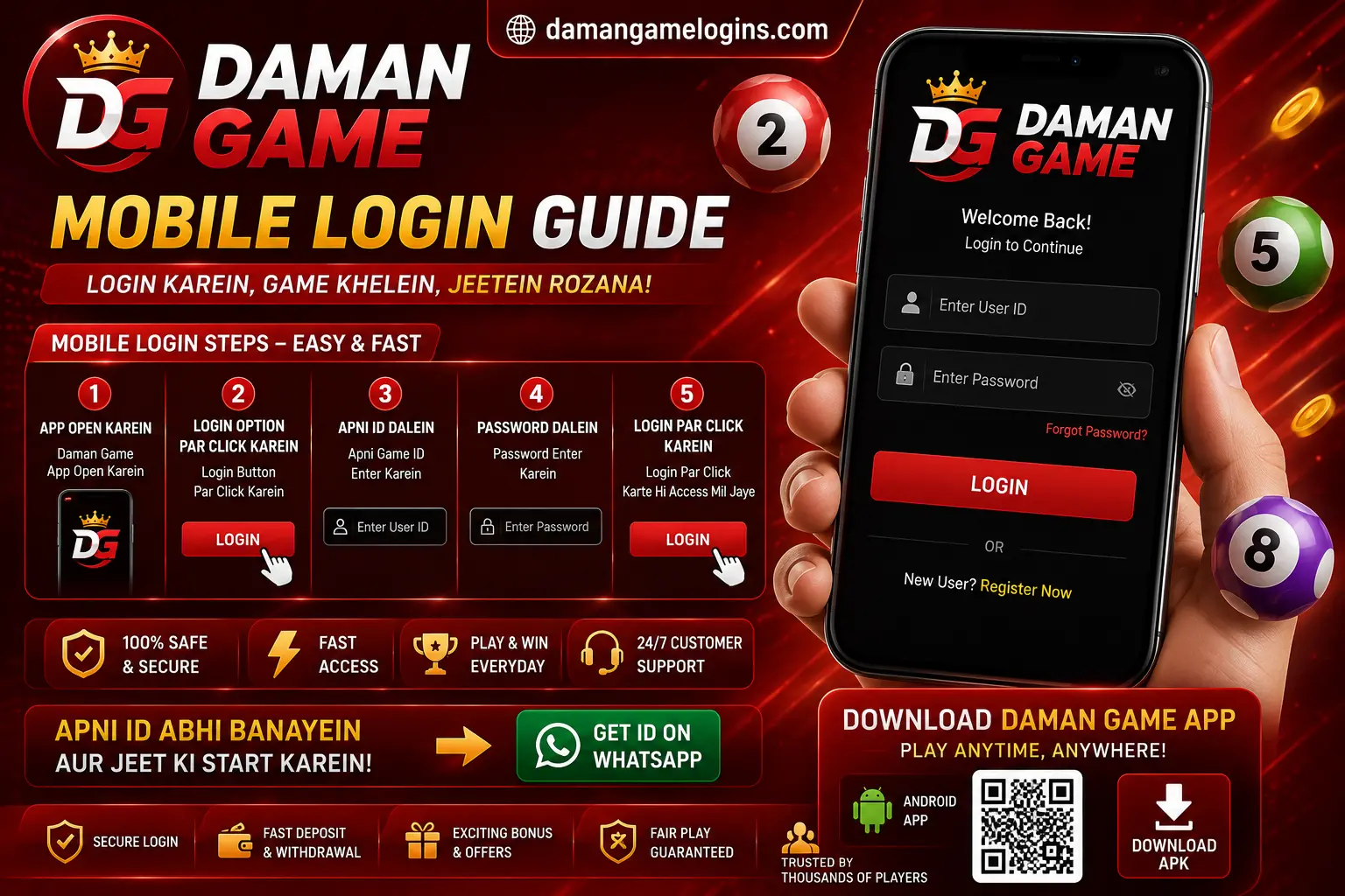 Daman Game Mobile Login Guide